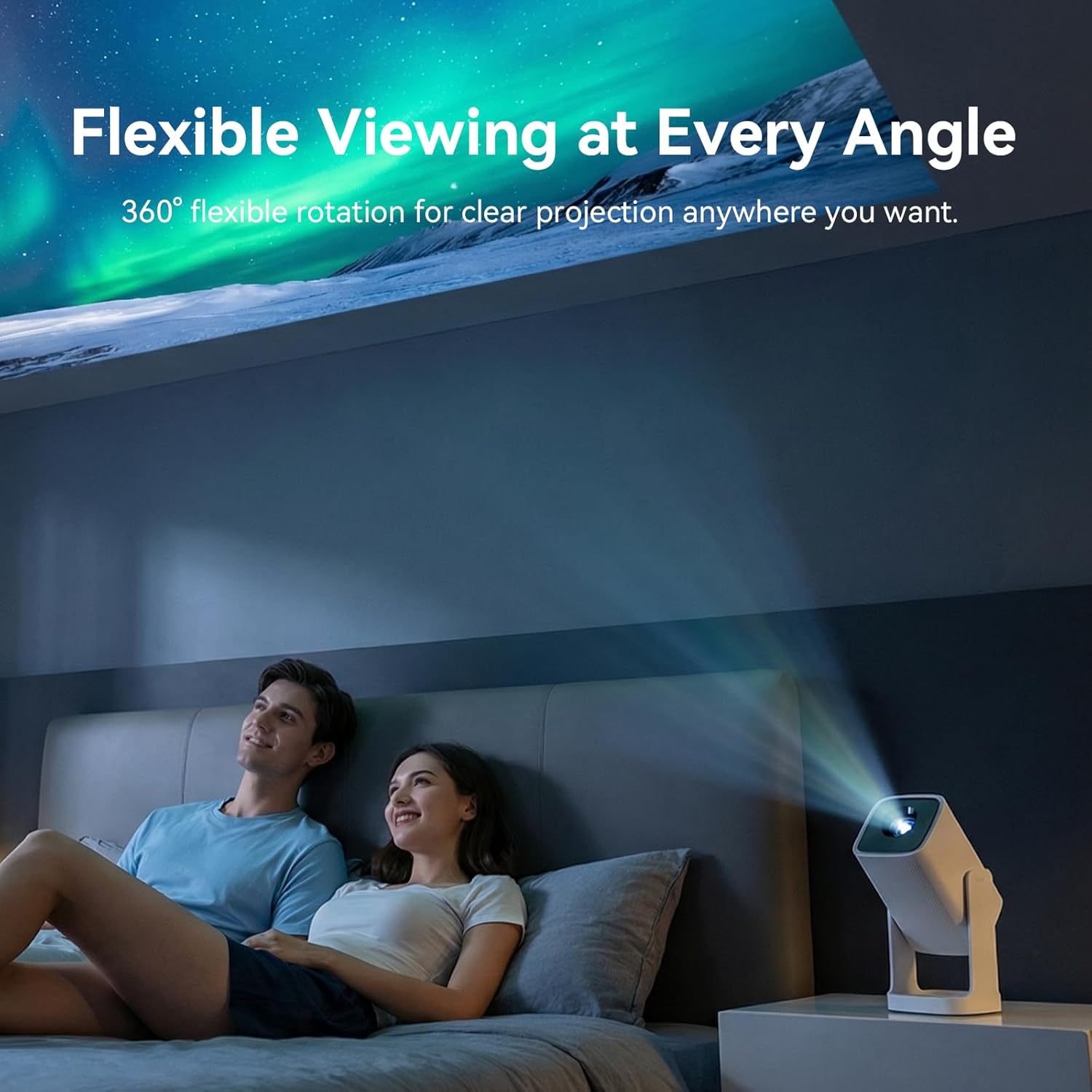 WANBO CUBE 1 360 ADJUSTABLE SMART PROJECTOR WITH WI-FI AND BLUETOOTH ANDROID TV 11 DARK GREEN thumbnail 8
