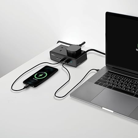 POWEROLOGY OMNIX DESKTOP CHARGING STATION GAN65W 3250W BLACK PWCUQC053BK thumbnail 2