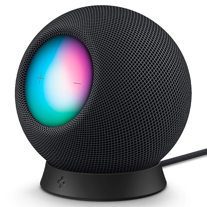 SPIGEN HOMEPOD MINI STAND SILICONE FIT BLACK AMP02781 thumbnail 2