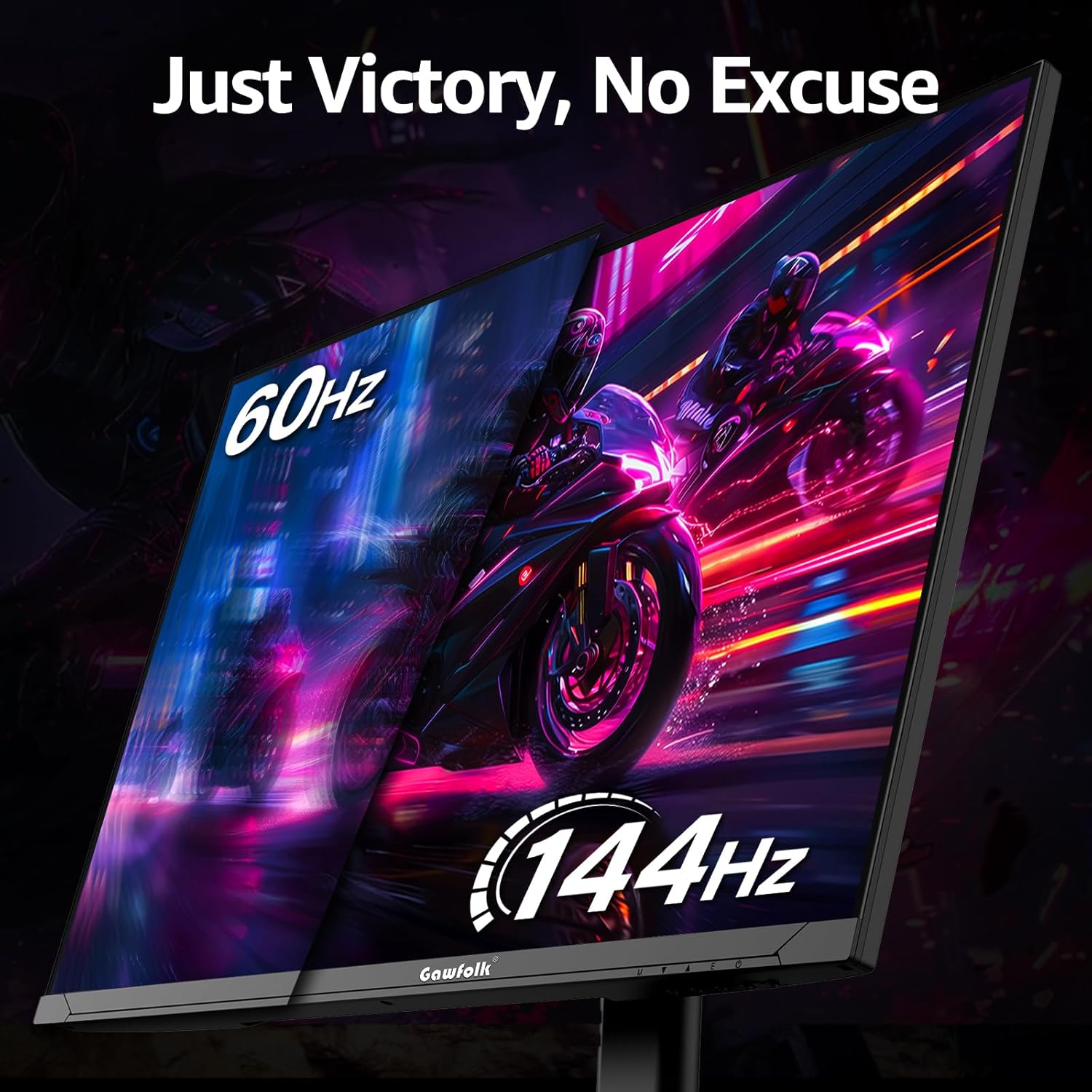 GAWFOLK 27 INCH 4K 160HZ 3840*2160 FLAT MONITOR BLACK/WHITE GF270J thumbnail 4