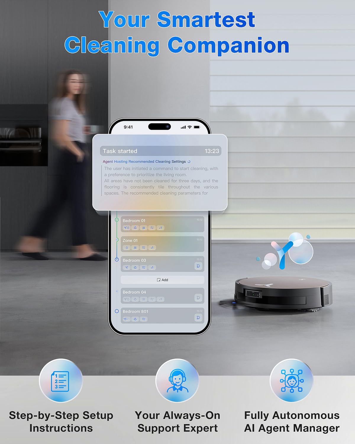 ECOVACS DEEBOT X11 OMNI CYCLONE OBOT VACUUM CLEANER DEX99-1 thumbnail 10