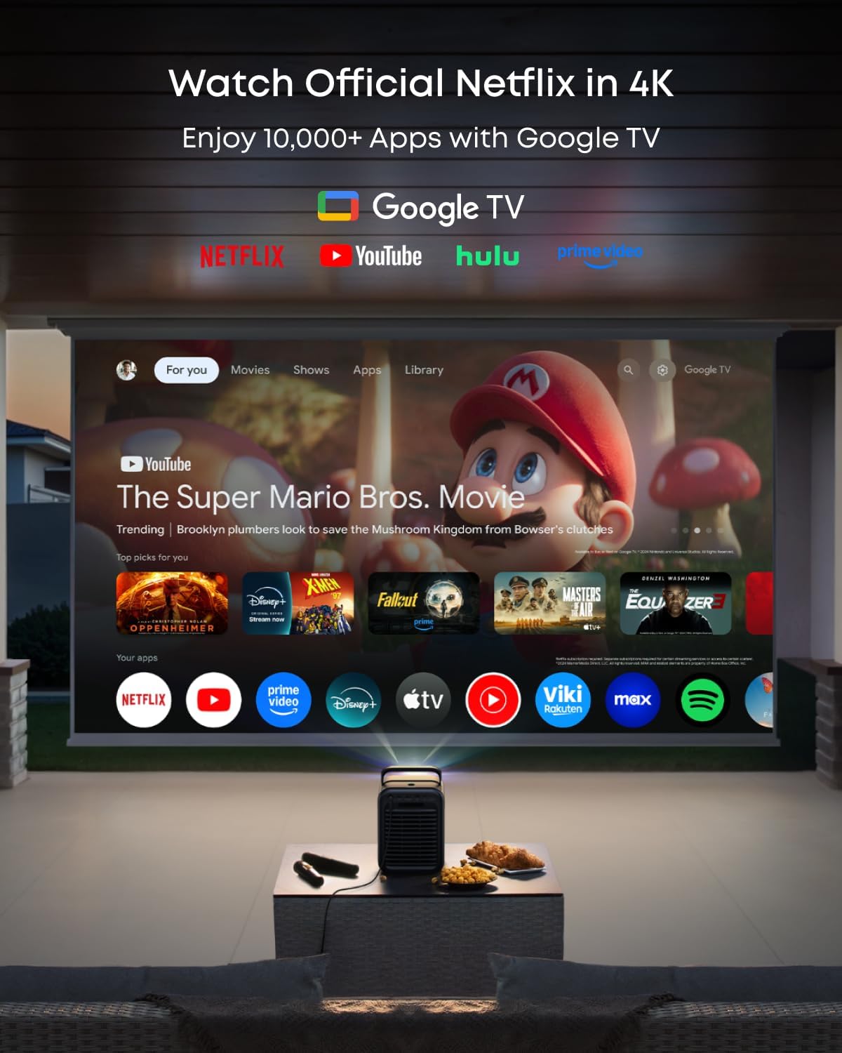 ANKER NEBULA X1 4K TRIPLE LASER SMART PROJECTOR BLACK/GRAY D23512F1 thumbnail 6
