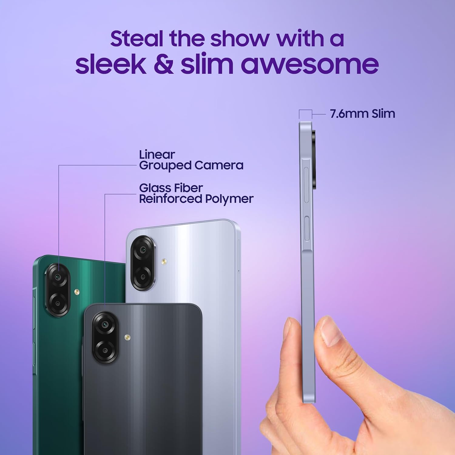 SAMSUNG GALAXY A07 8GB-256GB LIGHT VIOLET SM-A075FDS thumbnail 6