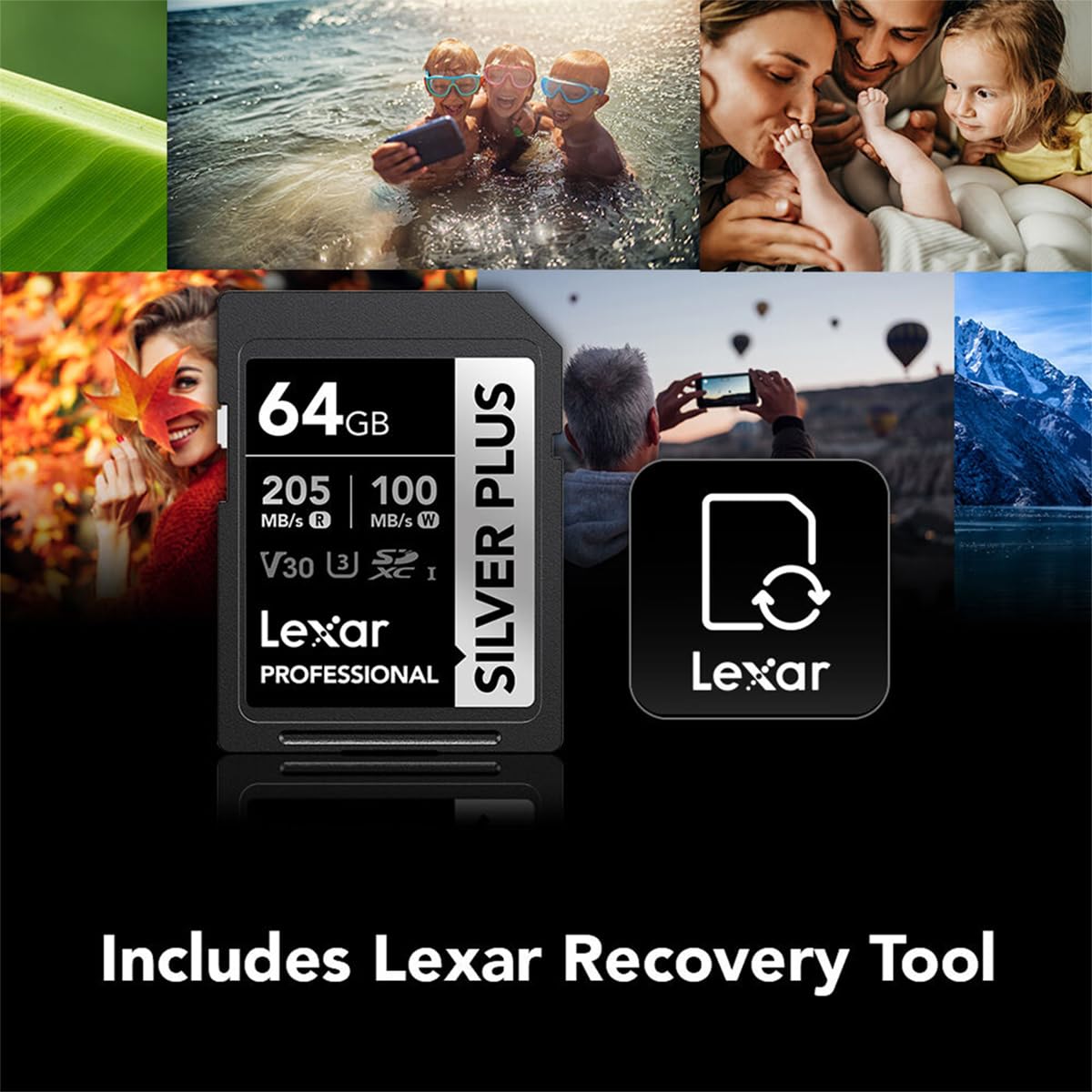 LEXAR PROFESSIONAL SILVER PLUS SDXC UHS-I CARDS 205MBPS-64GB LSDSIPL064G-BNNNG thumbnail 6