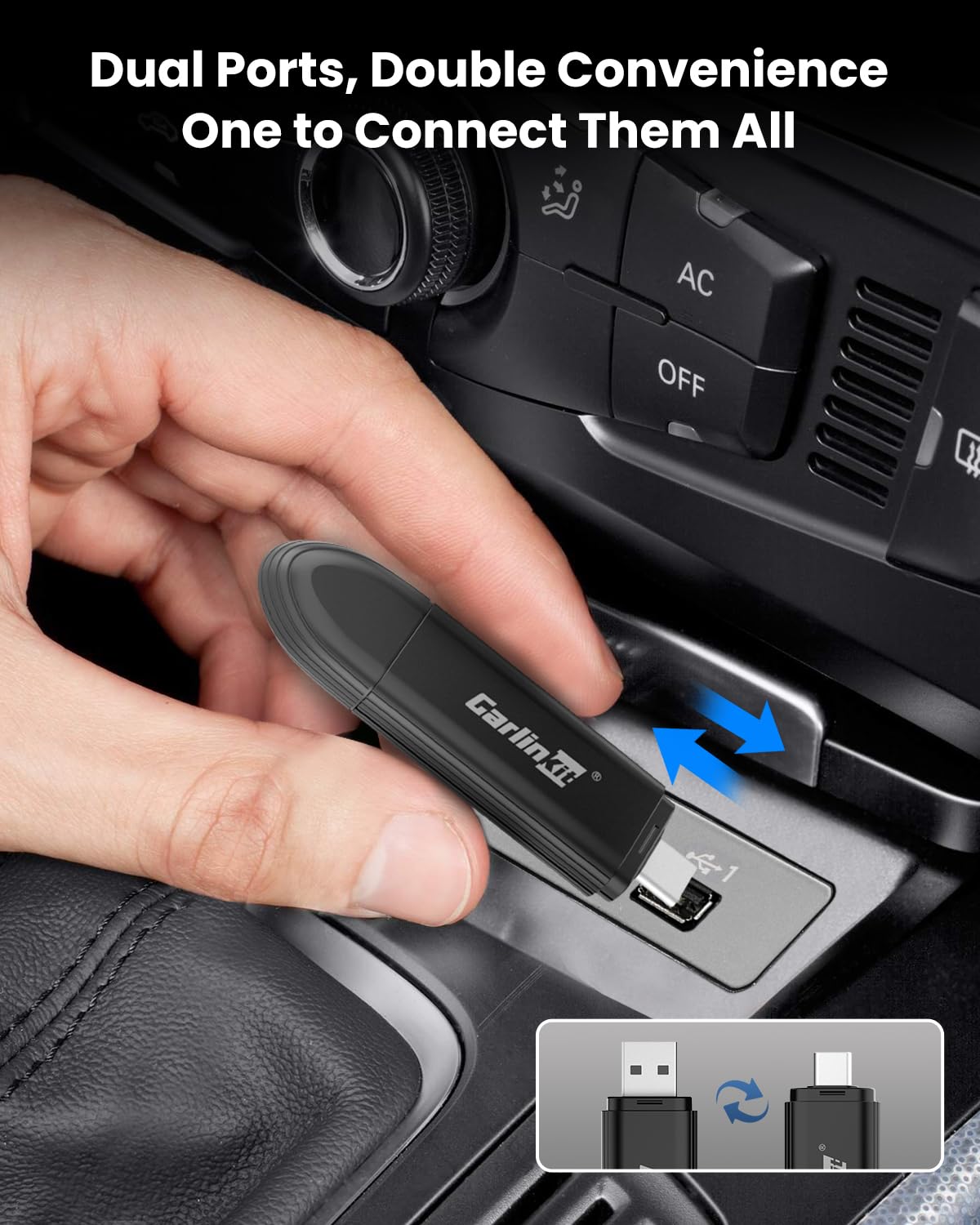CARLINKIT MINI SE X2 WIRELESS CARPLAY/ANDROID ADAPTER thumbnail 6
