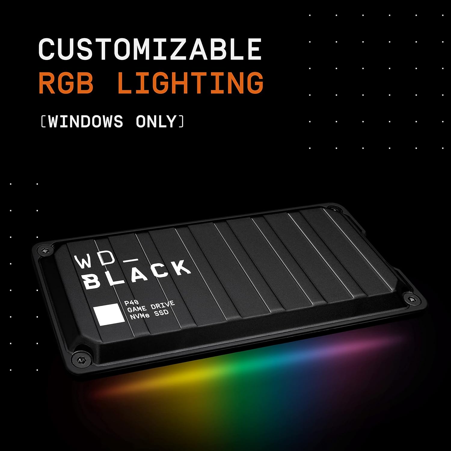 WD 1TB EXTERNAL WD_BLACK P40 GAME DRIVE SSD WDBAWY0010BBK-WESN thumbnail 3