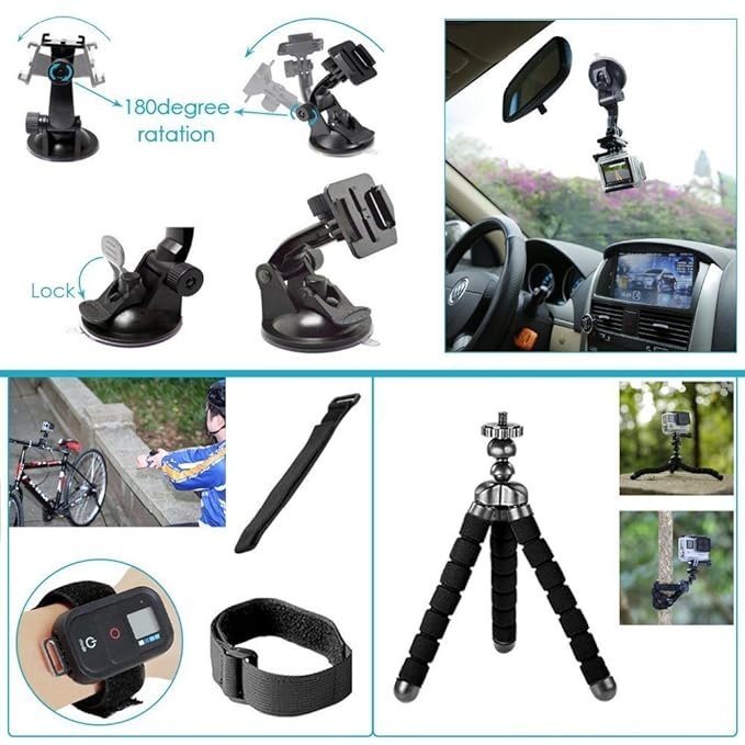 POWERPAK 50 IN 1 GOPRO ACTION CAMERA ACCESSORIES KIT thumbnail 6