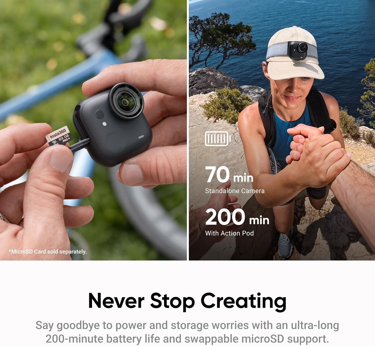 INSTA360 GO ULTRA ACTION CAMERA 4K CREATOR BUNDLE BLACK GOULTRA06 thumbnail 7