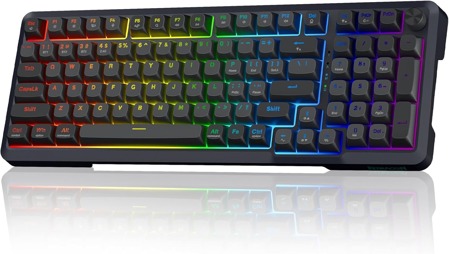 REDRAGON BREAGI PRO GASKET WIRELESS MECHANICAL KEYBOARD CREAM LINEAR SWITCHES K688GB-RGB-PRO thumbnail 2