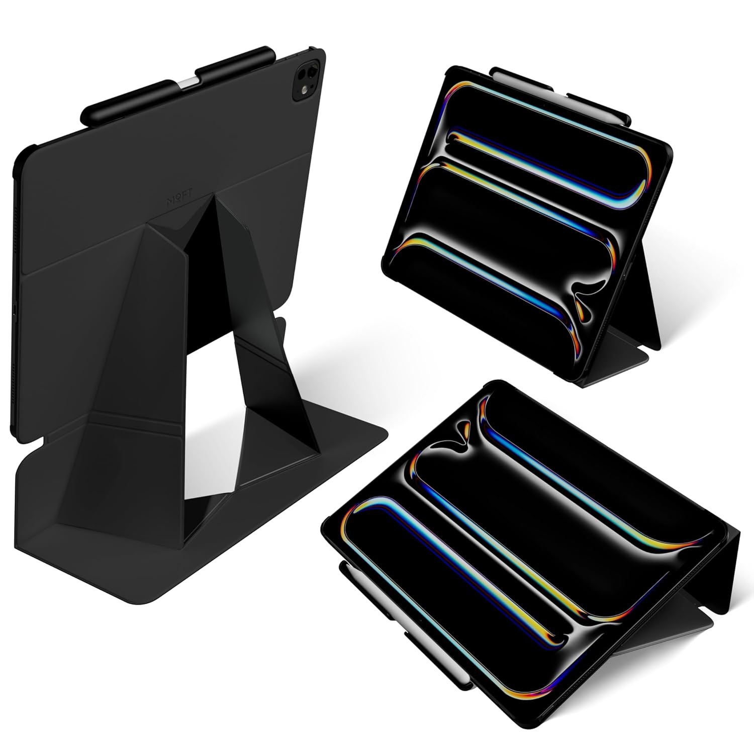MUTURAL IPAD AIR 13 INCH (M2) QING YA SERIES FOLIO CASE WITH HIDDEN STYLUS SLOT BLACK thumbnail 2
