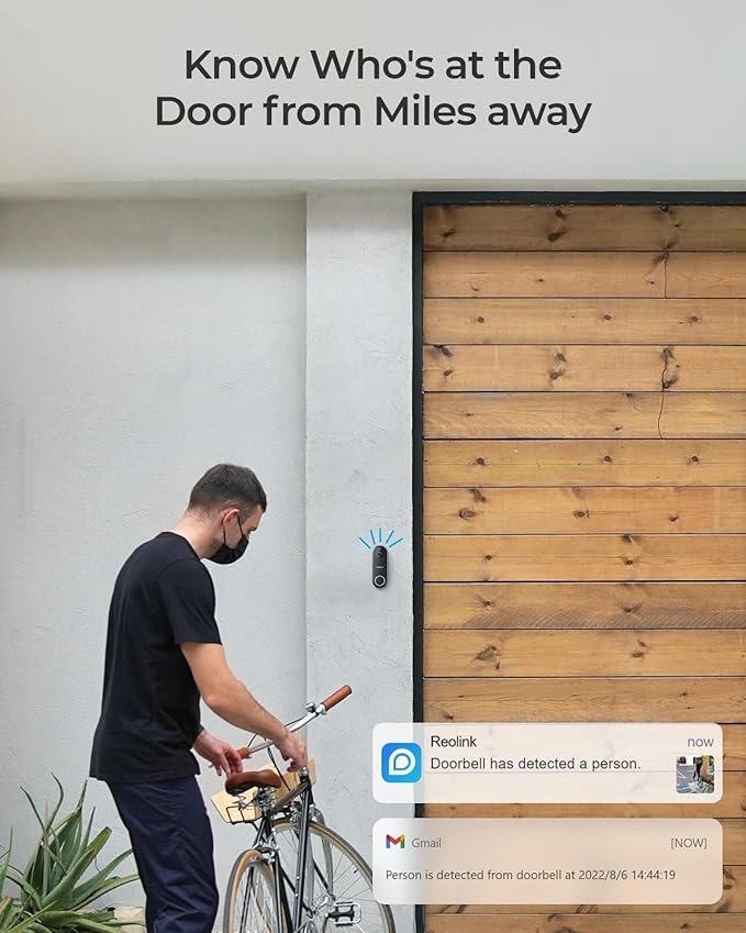 REOLINK 5MP SUPER HD 2K WIRED WIFI VIDEOS DOORBELL WITH CHIME VDB2K02W thumbnail 5
