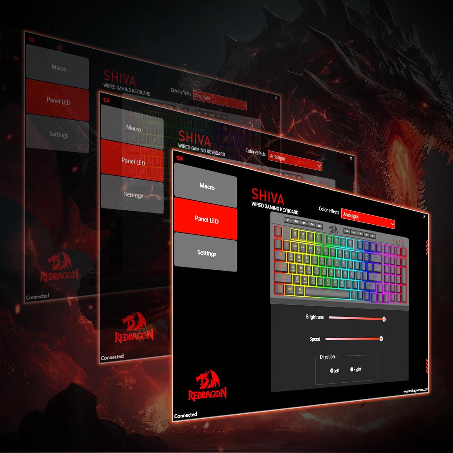REDRAGON SHIVA 98 KEYS RGB WIRED GAMING KEYBOARD BLACK K515-RGB thumbnail 8
