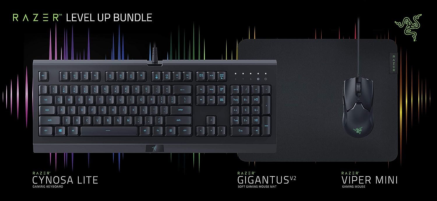 RAZER LEVEL UP BUNDLE CYNOSA LITE +VIPER MINI+GIGANTUS V2 MEDIUM RZ85-02741200-B3M1