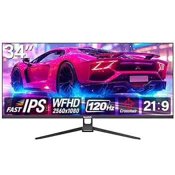 GAWFOLK 34 INCH 2K 120HZ 2560*1440 FLAT VA PANEL MONITOR BLACK/WHITE GF340H
