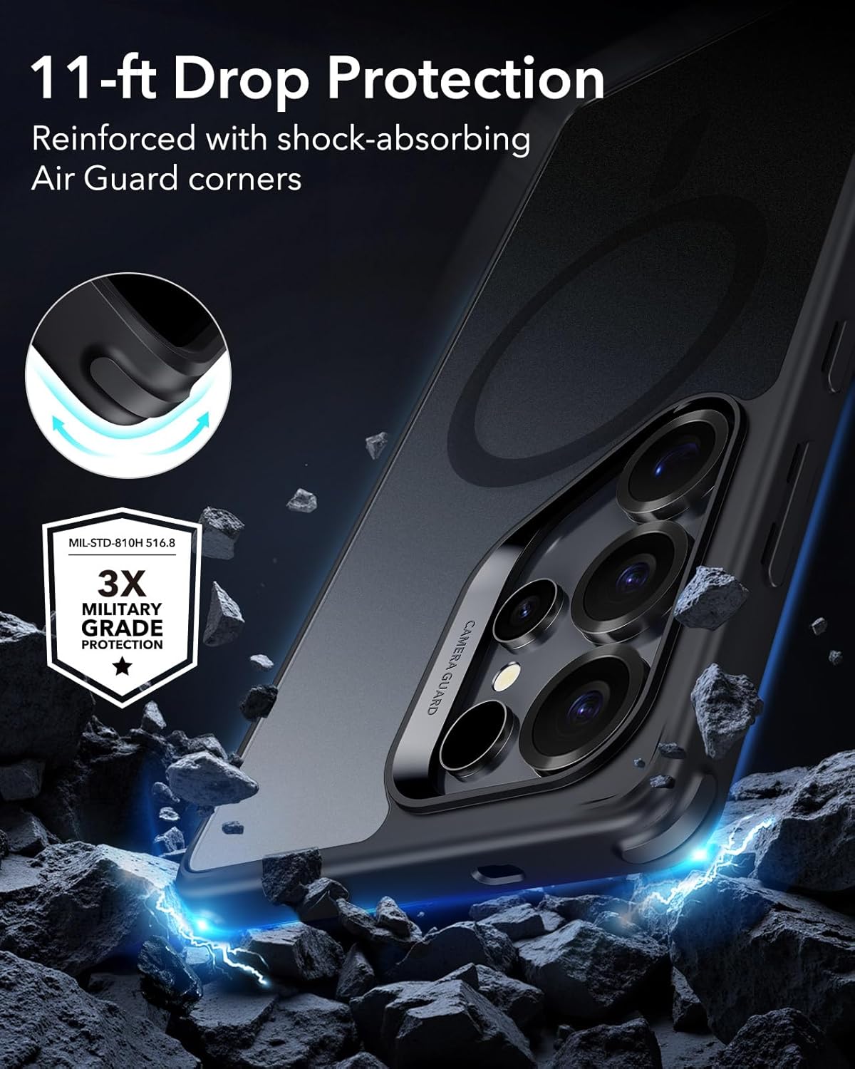 ESR SAMSUNG S25 ULTRA CLASSIC HYBRID CASE FROSTED BLACK thumbnail 5