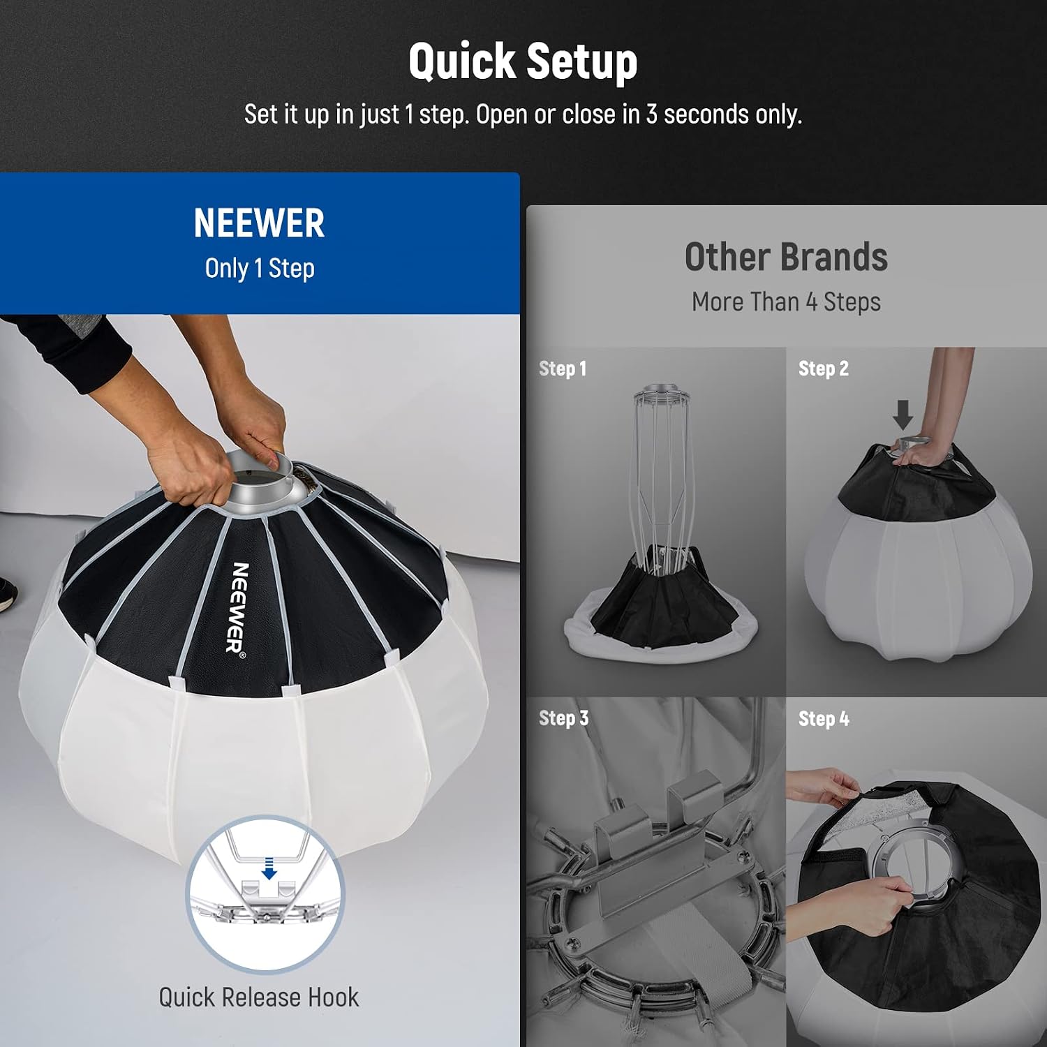 NEEWER LANTERN SOFT LIGHT BOX 90CM NS90L thumbnail 2