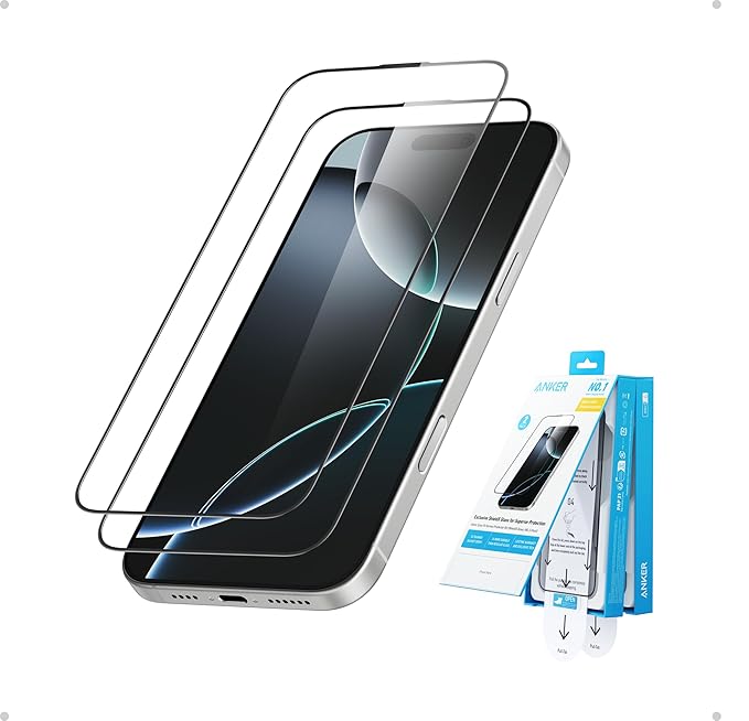 ANKER IPHONE 16 PRO EASY FIT SCREEN PROTECTOR KIT HD 2-PACK A720AH0A thumbnail 2