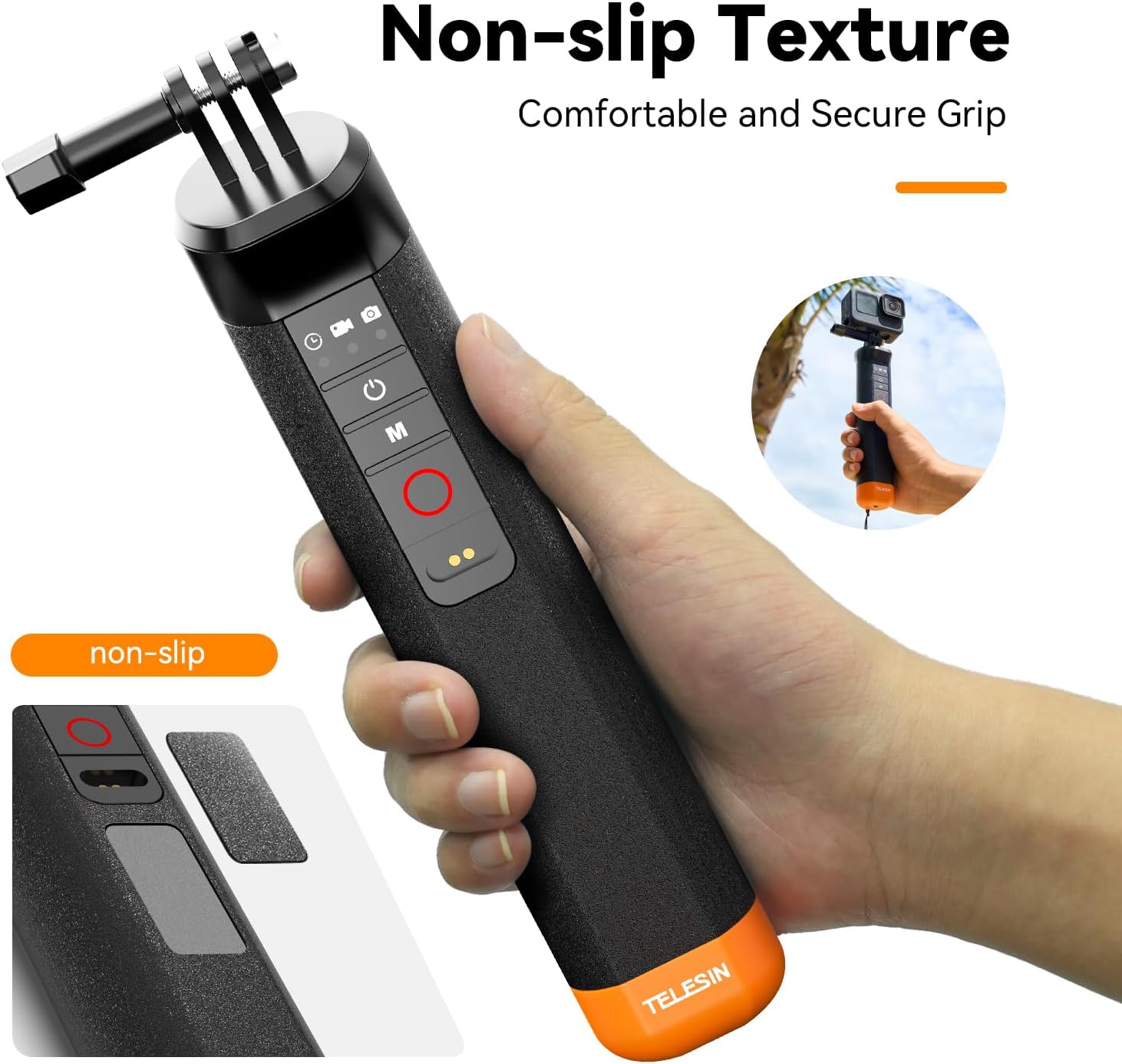 TELESIN FLOATING HAND GRIP WITH REMOTE CONTROL S4-FHG-01-TGP thumbnail 6