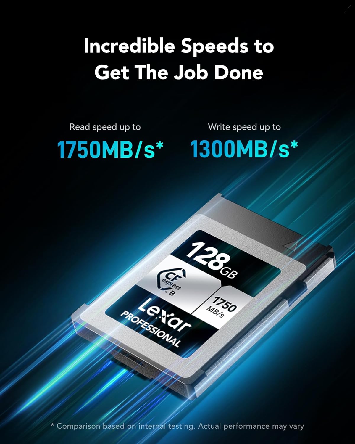 LEXAR PROFESSIONAL SILVER CFEXPRESS TYPE B 1750MBPS 128GB LCXEXSL128G-RNENG thumbnail 2