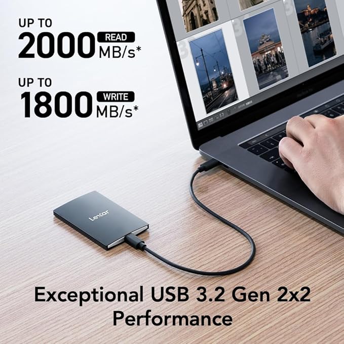 LEXAR SSD SL500 PORTABLE SSD 512GB USB3.2 GEN2X2 UP TO 2000 MBS /1800 MBS thumbnail 3
