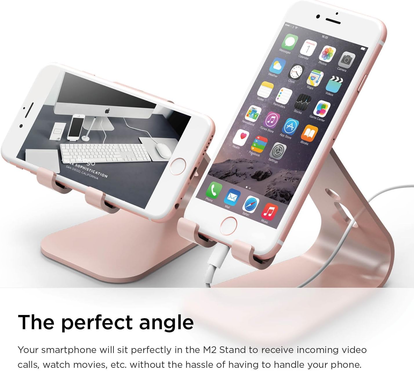 ELAGO ALUMINUM M2 STAND FOR SMART PHONES ROSE GOLD EL-M2-STAND-RGD thumbnail 5
