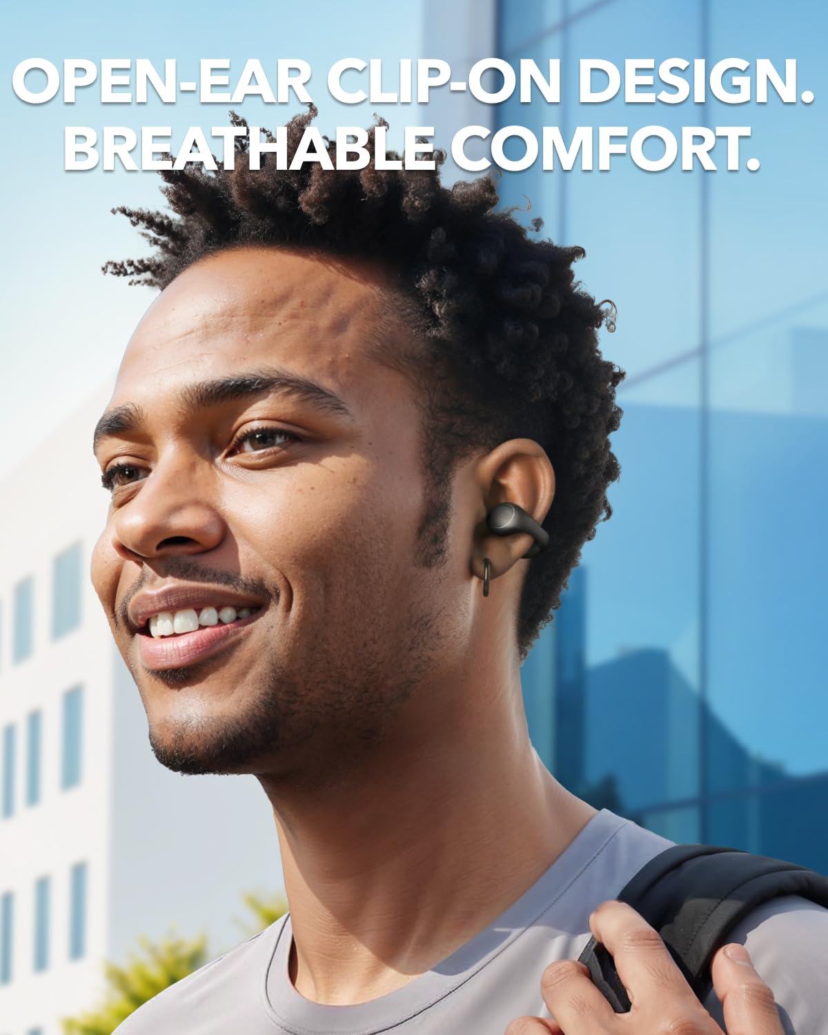 ANKER SOUNDCORE C40I OPEN EAR CLIP ON EARBUDS GRAY A3331HZ1 thumbnail 3