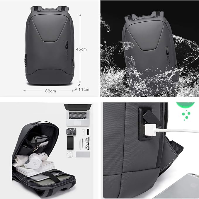 BANGE BACKPACK GRAY BG-22188 thumbnail 6