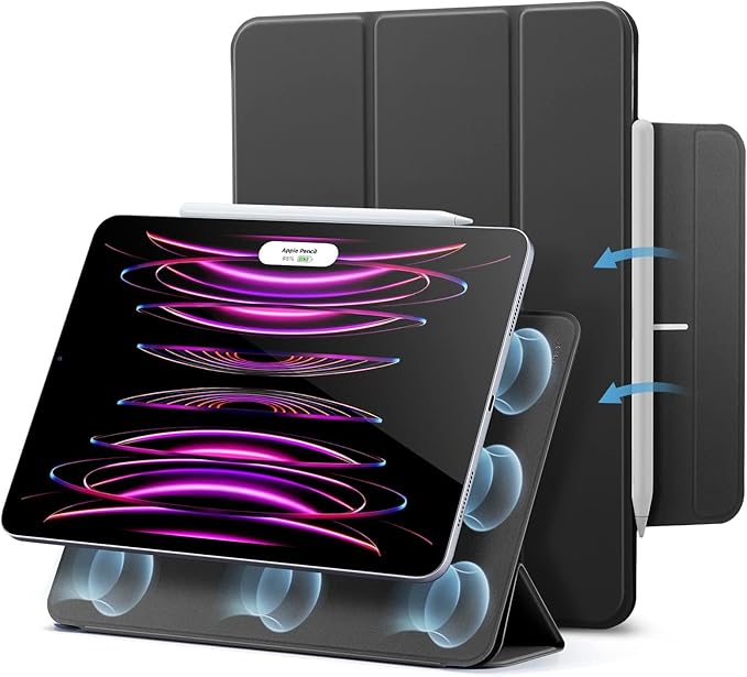 ESR REBOUND MAGNETIC CASE COMPATIBLE WITH IPAD AIR 13INCH 2025-2024 PRO 12.9 6TH-5TH-4TH GEN BLACK