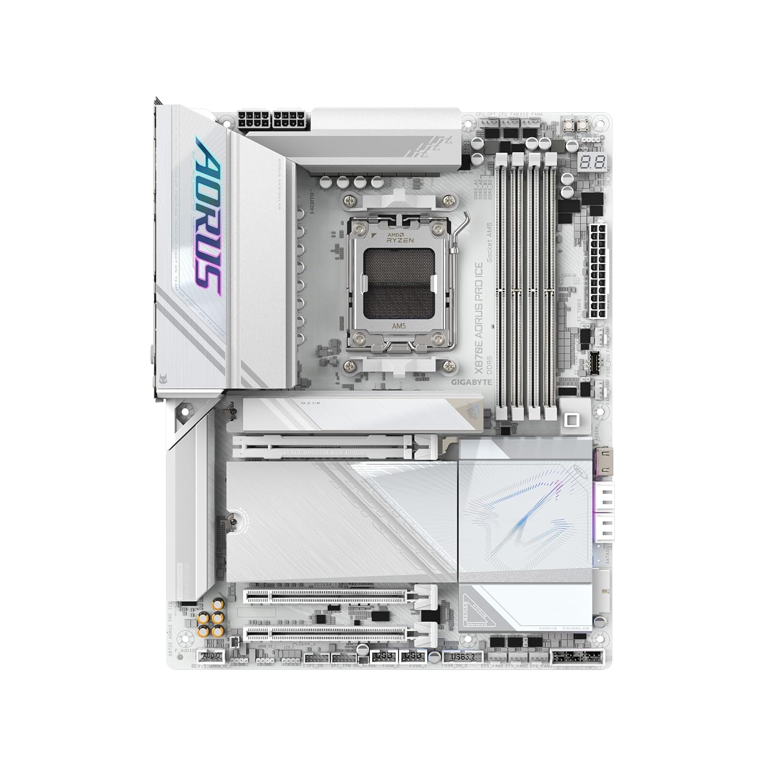GIGABYTE AMD X870E AORUS PRO ICE AM5 DDR5 PCIE 5.0 ATX MOTHERBOARD 9MX87EPRE thumbnail 6