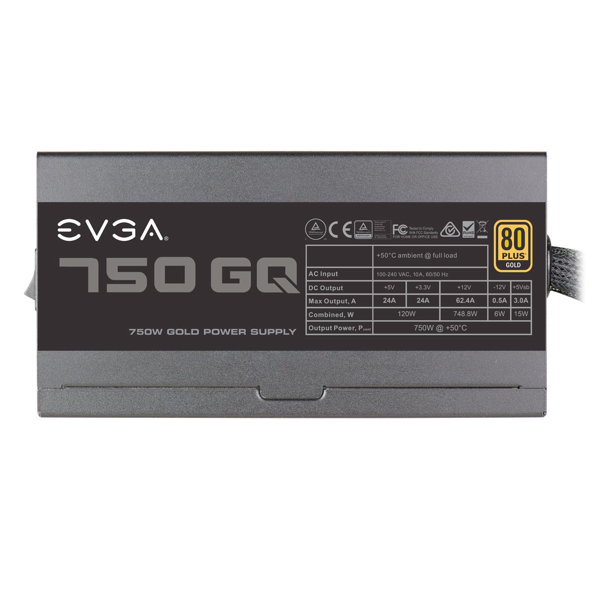EVGA BQ 750 80+ GOLD 750W SEMI MODULAR PSU 210-GQ-0750-V3 thumbnail 7