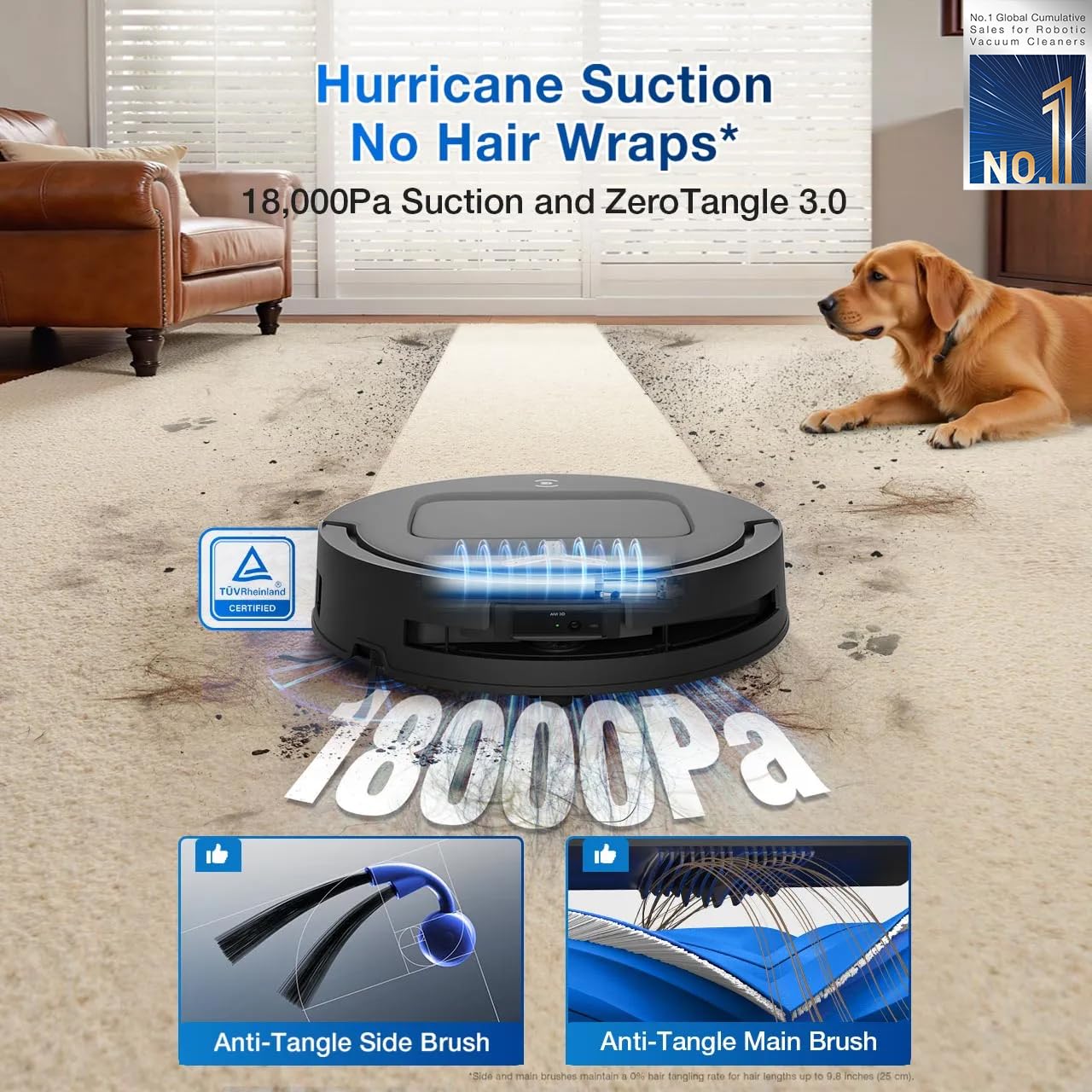 ECOVACS DEEBOT T50 PRO OMNI ROBOT VACUUM CLEANER DDX67 thumbnail 3