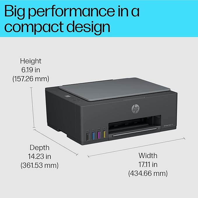 HP 581 ALL IN ONE SMART TANK PRINTER BLACK 4A8D4A thumbnail 3
