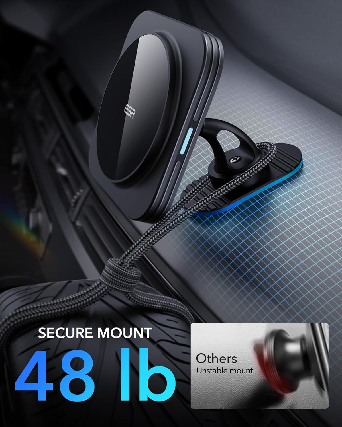 ESR QI2 WIRELESS CAR CHARGER BLACK thumbnail 7