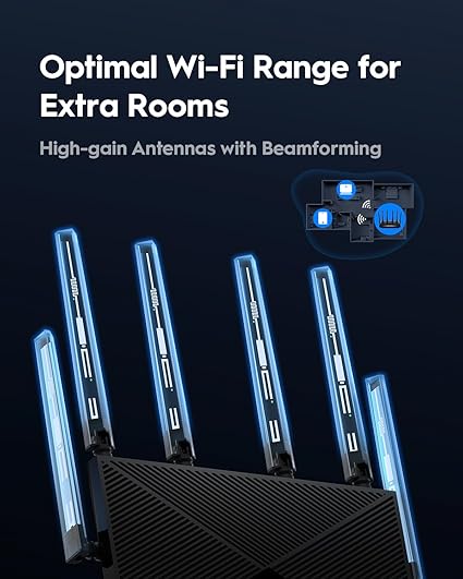 CUDY BE6500 DUAL BAND WI-FI 7 GAMING ROUTER 2.5G WAN PORT 2GHZ QUAD CORE ROUTER BLACK WR6500H thumbnail 4