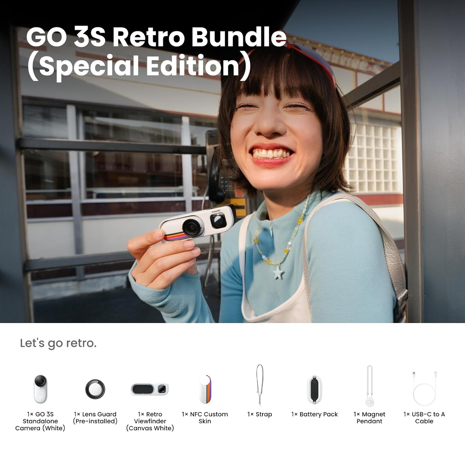 INSTA360 GO 3S RETRO BUNDLE SPECIAL EDITION WITH BATTERY PACK 64GB CINSAATA thumbnail 11
