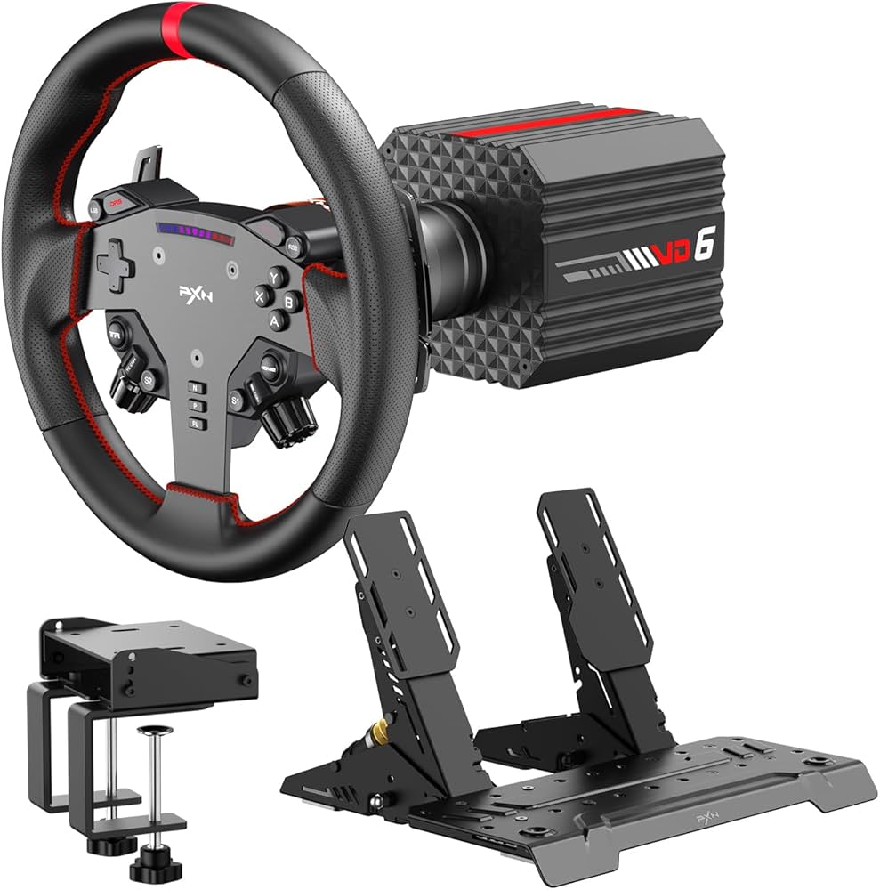PXN BUNDLE RACING WHEEL STEERING AND PEDAL PXN-VD6