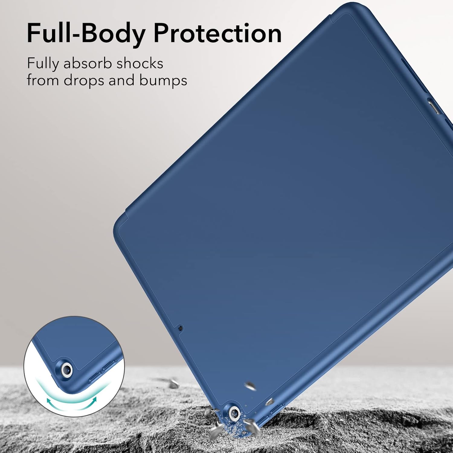 ESR IPAD 8/7 URBAN FOLIO CASE WITH PENCIL HOLDER BLUE thumbnail 3