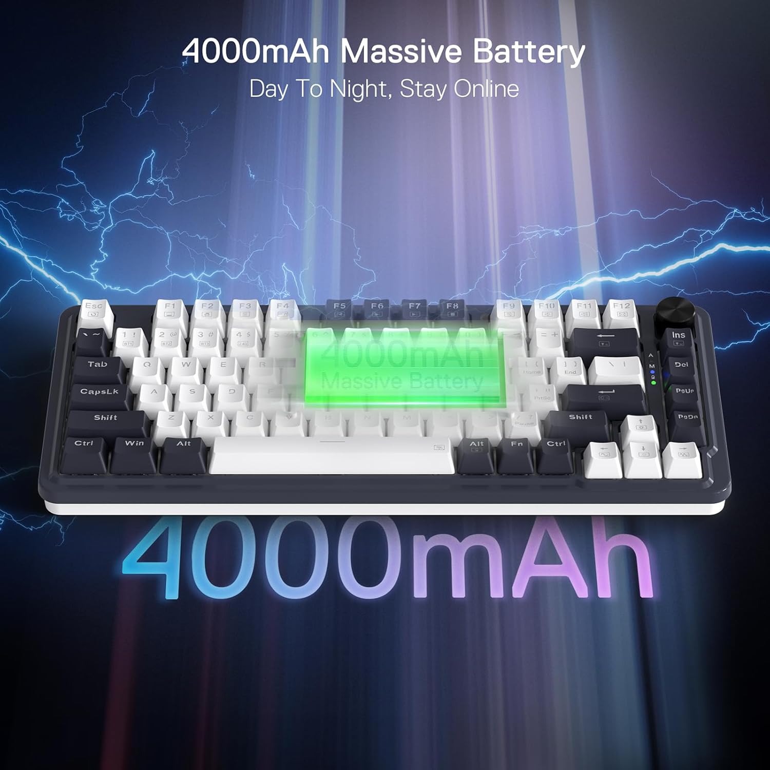 REDRAGON UCAL MAX K673 75% HOT SWAP WIRELESS MECHANICAL GAMING KEYBOARD K673WB-RGB-M thumbnail 7