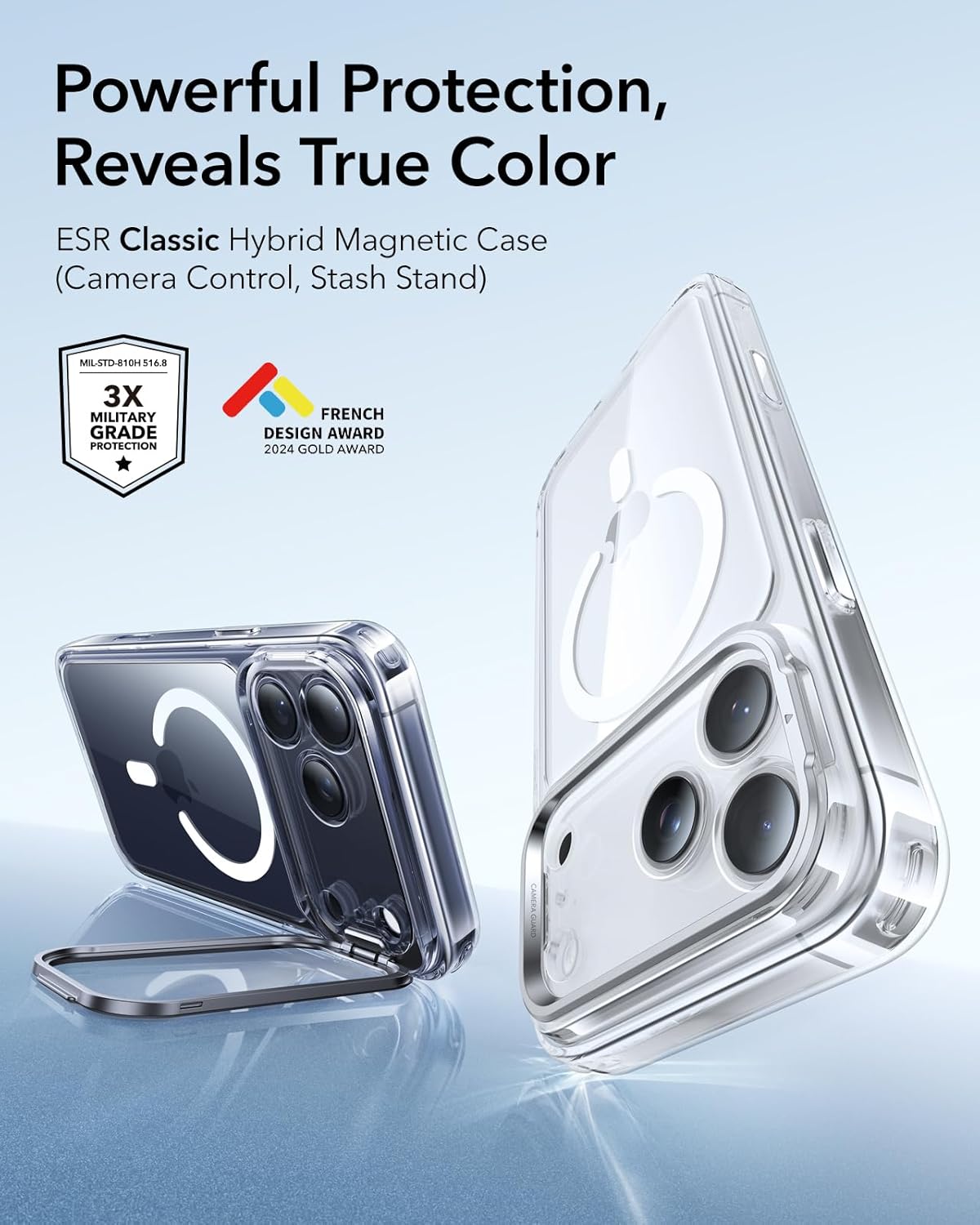 ESR CLASSIC HYBRID MAGNETIC CASE CAM CONTROL COMPATIBLE WITH IPHONE 17 PRO CLEAR thumbnail 2