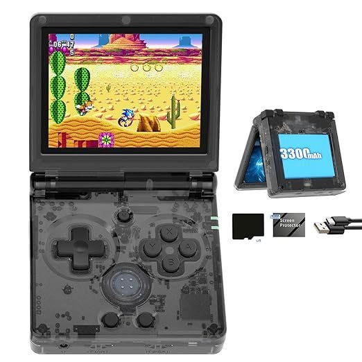 Anbernic RG35XXSP Retro Gaming Console - Linux OS, 64GB, 5500+ Preloaded Games, Portable Design