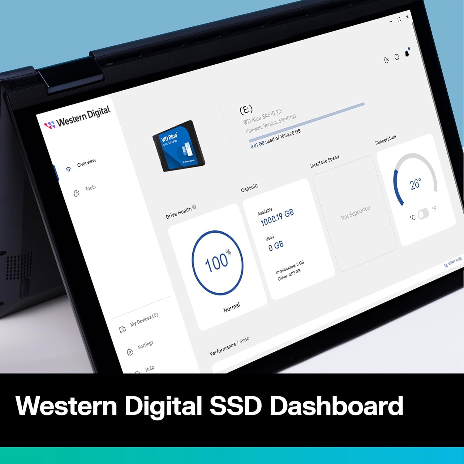 WD BLUE SSD SATA SA510 1TB UP TO 560MB/S WDS100G3B0A-00AXR0 thumbnail 4