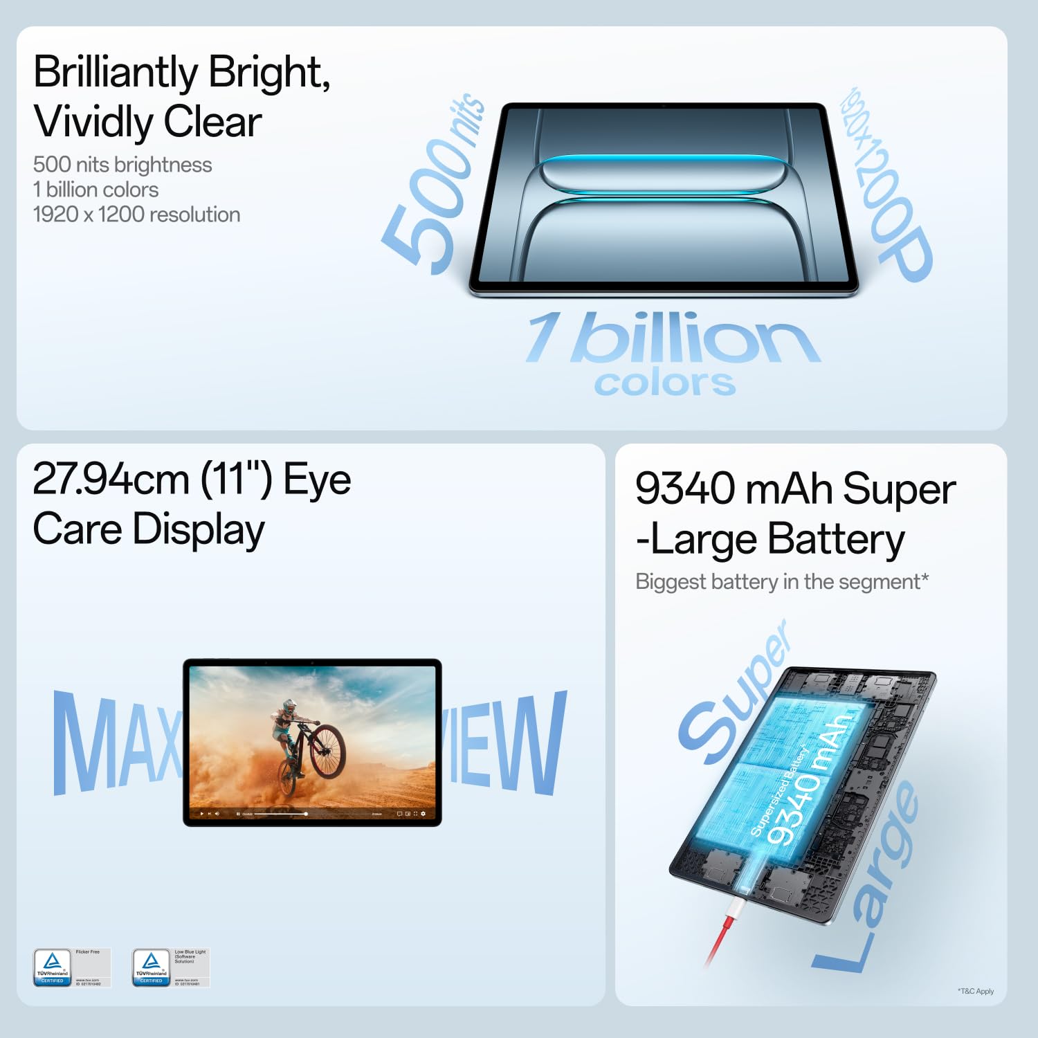 ONEPLUS PAD LITE 6GB 128GB WIFI AERO BLUE OPD2480 thumbnail 2