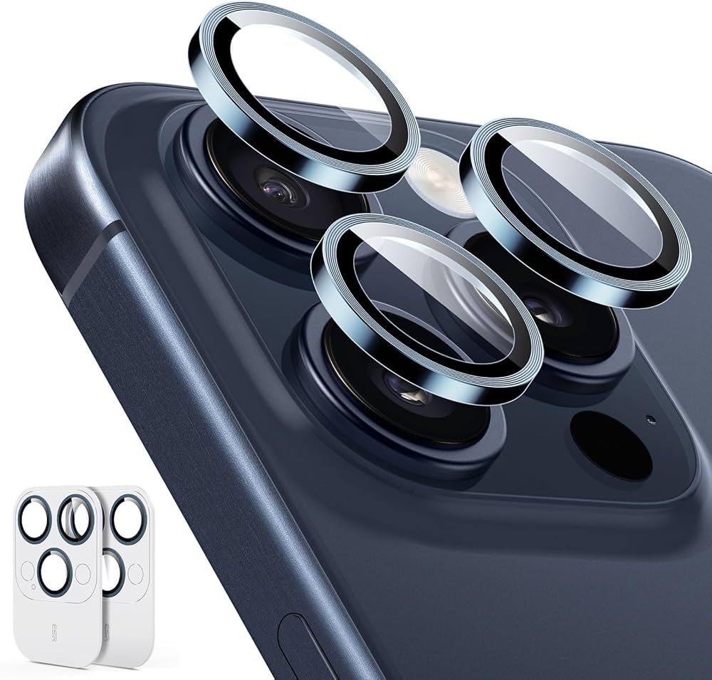 BLUPEBBLE IPHONE 15 PRO & 15 PRO MAX GRAPHENE CAMERA LENS GLASS BLUE BP-CAMERALENS15PRO-BLU thumbnail 2