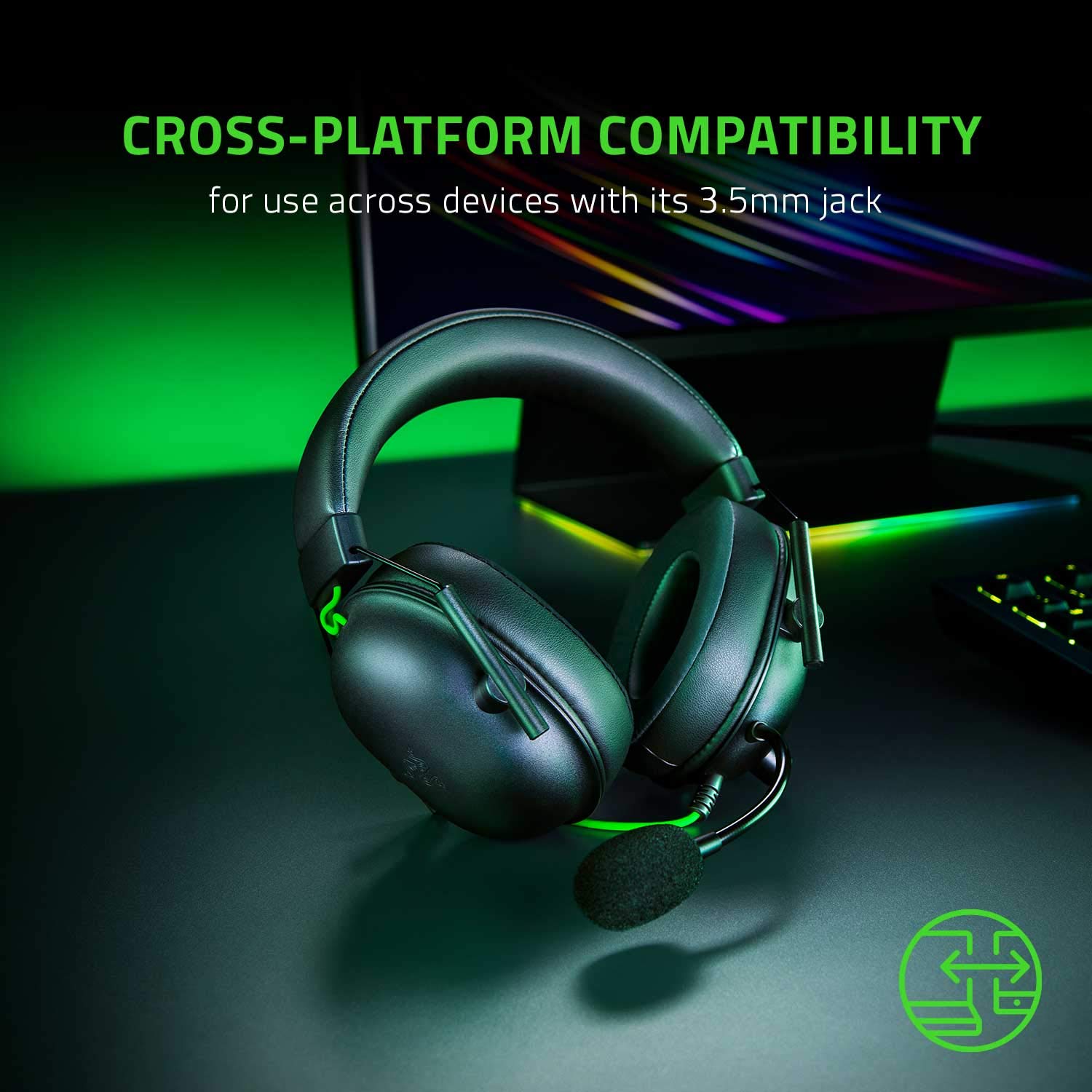 RAZER BLACKSHARK V2 X PLAYSTATION GAMING HEADSET BLACK RZ04-03241000-R3G1 thumbnail 7