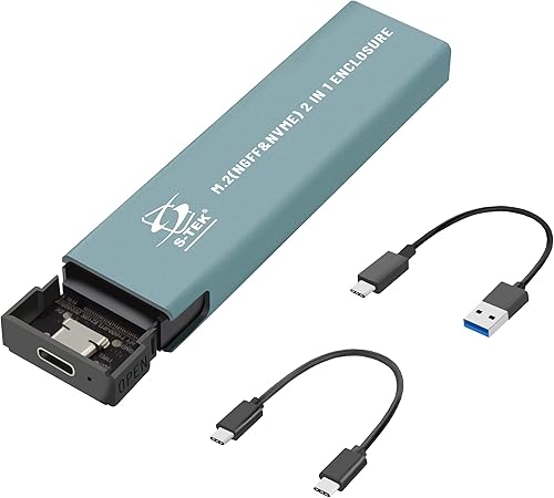 S-TEK M.2 NVME & M.2 NGFF SSD ENCLOSURE