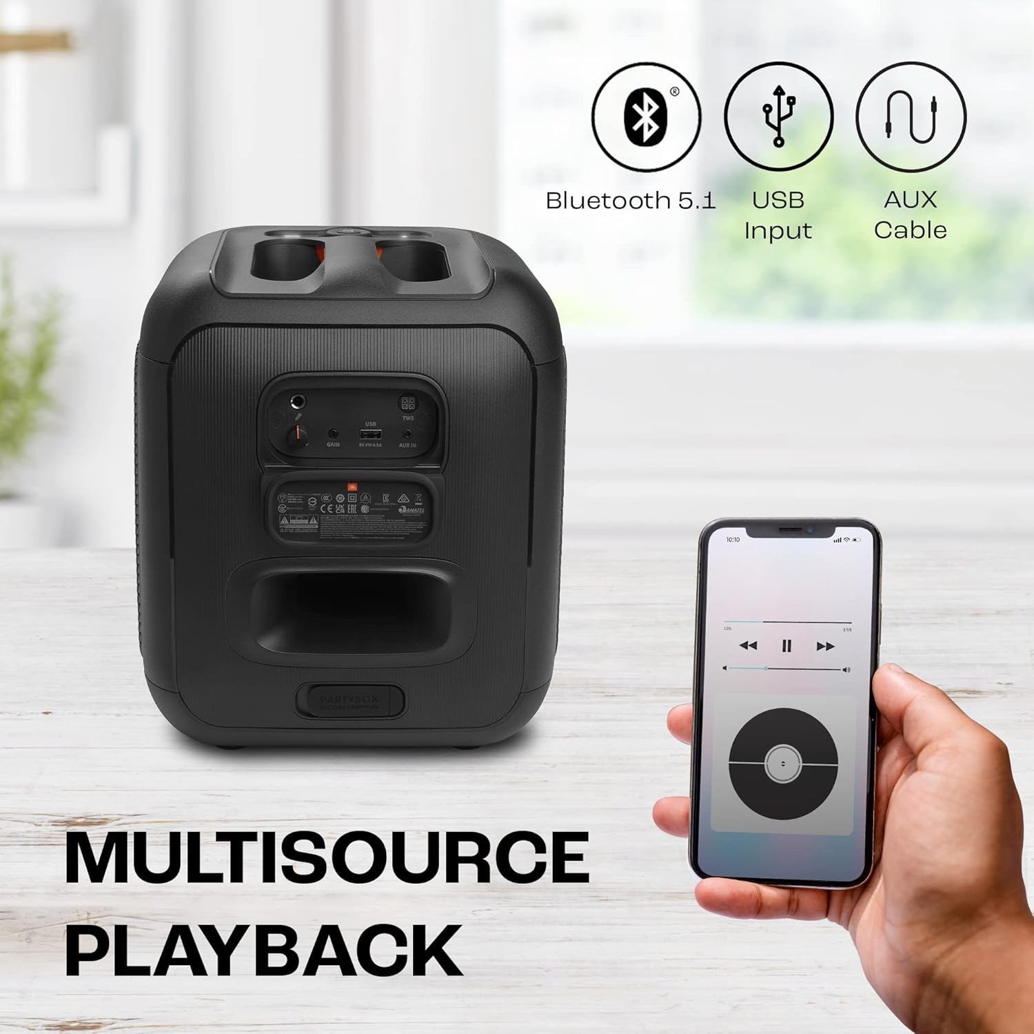 JBL PARTYBOX ENCORE 2 PORTABLE SPEAKER WITH 2 MIC JBLPBENCORE 2 2MICAS thumbnail 8
