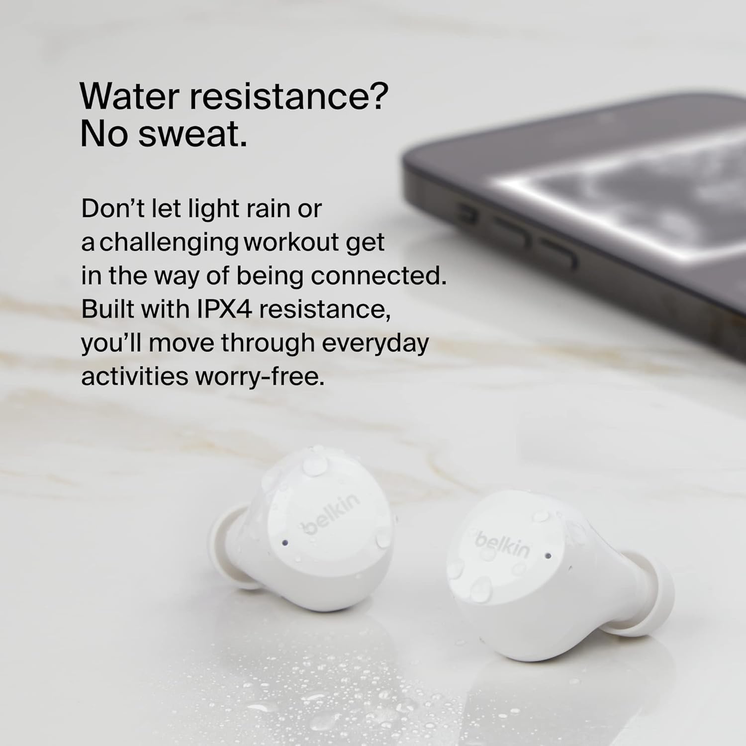 BELKIN SOUNDFORM BOLT TRUE WIRELESS EARBUDS WHITE AUC009BTWH thumbnail 7