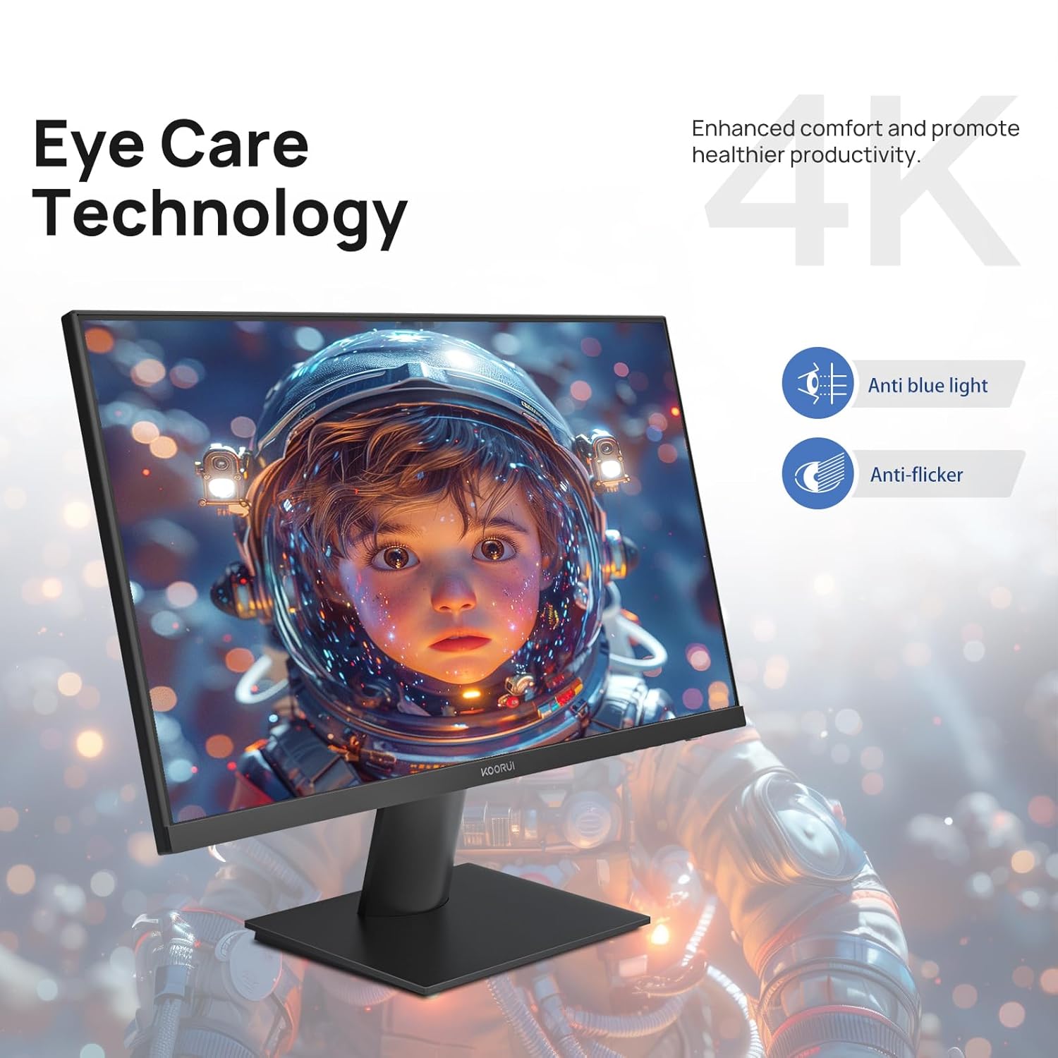 KOORUI 27-INCH UHD 3840X2160 60HZ 5MS IPS PANEL BUSINESS MONITOR N07 thumbnail 4