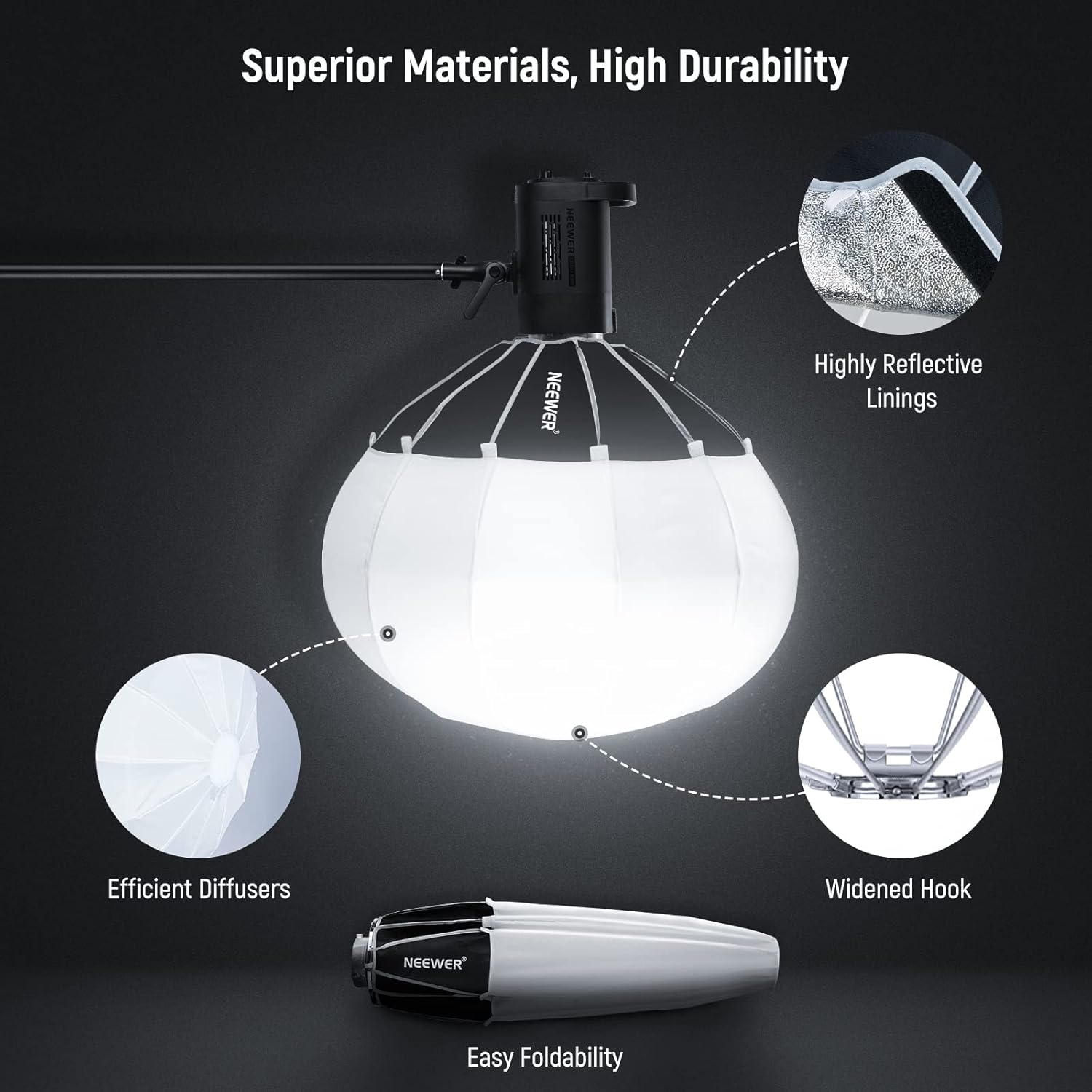 NEEWER LANTERN SOFT LIGHT BOX 90CM NS90L thumbnail 6
