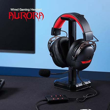 REDRAGON OVER-EAR AURORA GAMING HEADSET BLACK H376BR thumbnail 2
